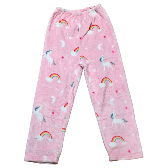 ☘️3/$15☘️ Pink Unicorn & Rainbow Kids Pajama Pants - Picture 2 of 4